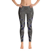 Grey Peacock Pheasant Leggings